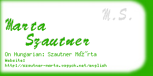 marta szautner business card